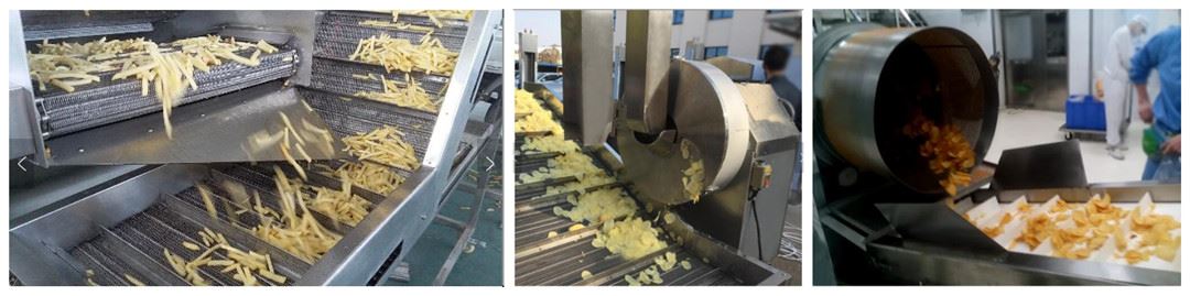 Finished products produced by snack machinery
